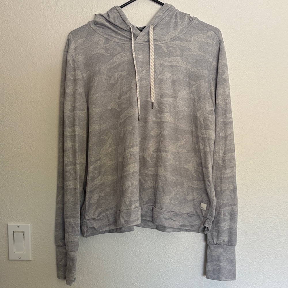 Vuori Light Gray Camo Hooded Sweatshirt